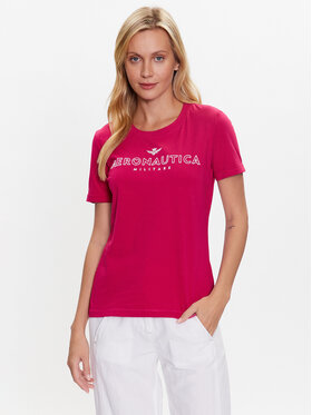 Aeronautica Militare Aeronautica Militare T-Shirt 231TS2105DJ510 Różowy Regular Fit