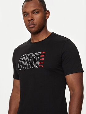 Guess Jeans Majica M4YI56 K8HM0 Črna Slim Fit