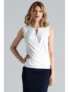 FIGL FIGL Bluzka M337 Écru Regular Fit