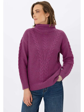 Volcano Volcano Sweter S-ESSIE Różowy Regular Fit