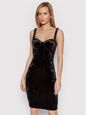 Guess Guess Kokteilinė suknelė Gianna W1BK07 KATV0 Juoda Slim Fit