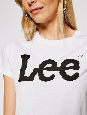 Lee Majica Logo Tee L42UER12 112109470 Bela Regular Fit