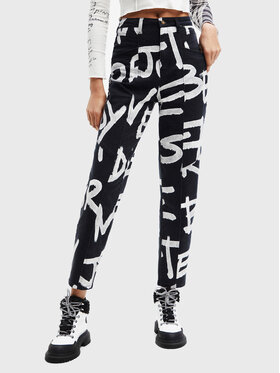 Desigual Desigual Džínsy Brocha 22WWPN07 Čierna Relaxed Fit