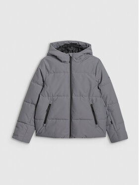 4F 4F Kurtka narciarska BASIC SKI Szary ciemny Regular Fit