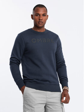 Ombre Ombre Mikina OM-SSPS-0181 Modrá Regular Fit