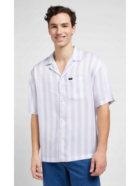 Lee Lee Koszula Camp Shirt Biały Basic Fit