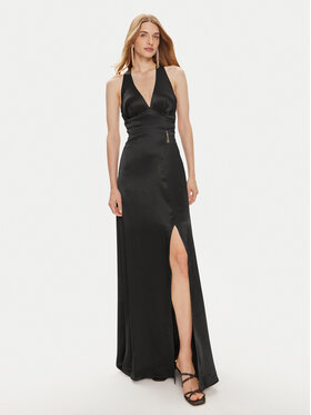 Fracomina Fracomina Večerné šaty FQ24SD3024W45101 Čierna Slim Fit