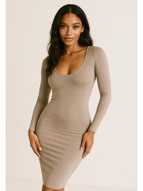 Nudyess Nudyess Vestito di maglia Verve mimi Écru Fitted Fit
