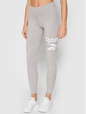Reebok Reebok Legíny Identity Logo GR9377 Šedá Slim Fit