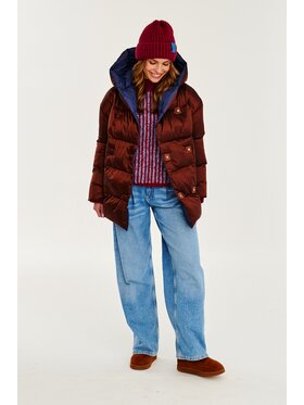 NAOKO NAOKO Kurtka zimowa Alaska Cinnamon Cloud Bordowy Regular Fit
