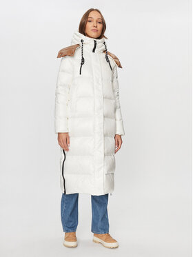 Deha Deha Pūkinė striukė D93583 Écru Regular Fit