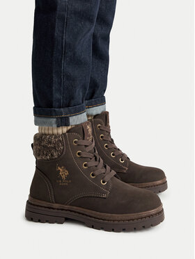 U.S. Polo Assn. U.S. Polo Assn. Зимни обувки EO-VLAD001K/GYT1-BRW Тъмнокафяв