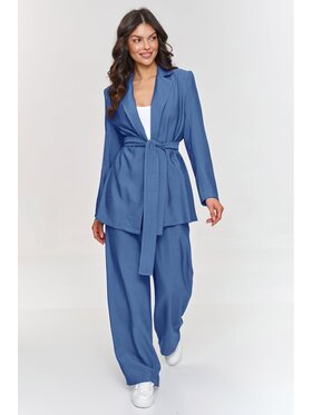 Makadamia Makadamia Garnitur m883 Niebieski Loose Fit
