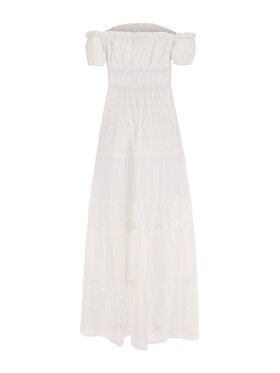 Guess Guess Лятна рокля Zena W3GK51 WFDR2 Бял Regular Fit
