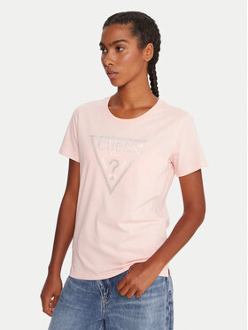 Guess Guess Tričko W5BI18 I3Z14 Ružová Regular Fit
