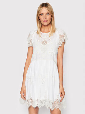 TWINSET TWINSET Sukienka codzienna 221TT2021 Biały Regular Fit
