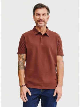Pako Lorente Pako Lorente Polo P25SF-TX-002 Brązowy Classic Fit