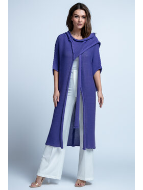 Fobya Fobya Kardigan F1852 Fioletowy Oversize