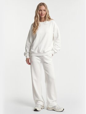 BASICLO BASICLO Spodnie dresowe W-2161-01 Biały Relaxed Fit
