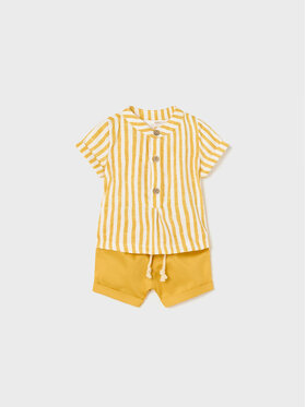 Mayoral Mayoral Completo camicia e pantaloncini 1265 Giallo Regular Fit