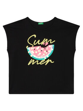 United Colors Of Benetton United Colors Of Benetton Футболка 3I1XC10P0 Чорний Regular Fit