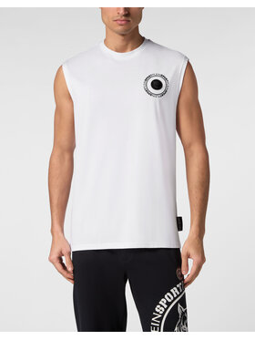 Plein Sport Plein Sport Tank top 14169 Biały Regular Fit