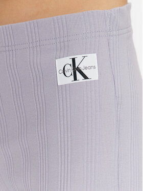 Calvin Klein Jeans Hlače Iz Tkanine J20J221597 Vijolična Regular Fit