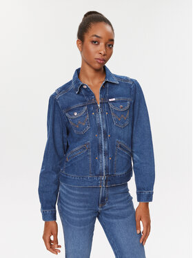 Wrangler Wrangler Дънково яке 112346210 Син Regular Fit