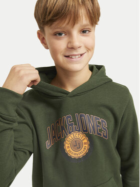 Jack&Jones Junior Majica Dugih Rukava Kam Varsity 12266761 Zelena Standard Fit