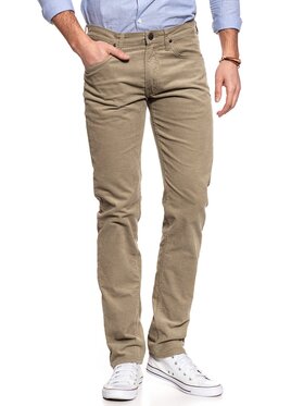 Lee Lee Spodnie materiałowe DAREN ZIP FLY Beżowy Straight Fit