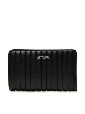 Calvin Klein Calvin Klein Didelė Moteriška Piniginė Mini Line Quilt Medium Bifold K60K613063 Juoda