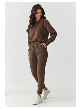 Makadamia Makadamia Dres M888 Brązowy Relaxed Fit