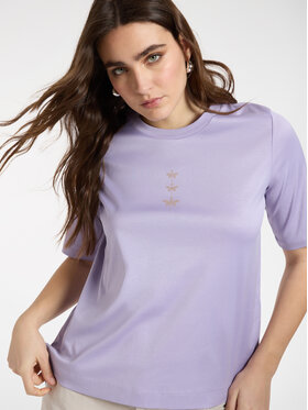 Elena Mirò Elena Mirò T-Shirt G079Z000598N009 Fioletowy Slim Fit