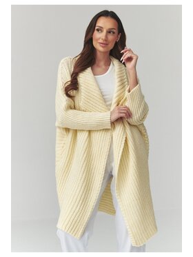 Makadamia Makadamia Sweter S173 Żółty Loose Fit
