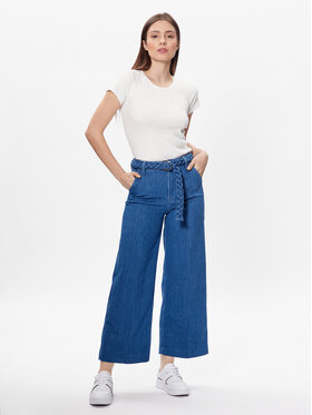 Tommy Hilfiger Jeans Hlače WW0WW38134 Modra Wide Leg