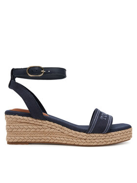 Tommy Hilfiger Tommy Hilfiger Espadrilky Tommy Hilfiger Espad Mid Wedge FW0FW08805 Tmavomodrá