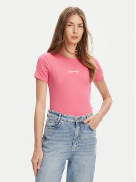 Guess Jeans Guess Jeans Tričko W5YP37 KA0H1 Ružová Slim Fit