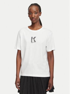 Karl Lagerfeld Jeans Karl Lagerfeld Jeans T-Shirt B3W17018 Biały Regular Fit