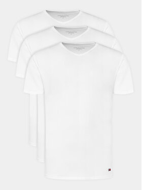 Tommy Hilfiger Tommy Hilfiger Set 3 tricouri UM0UM03137 Alb Regular Fit