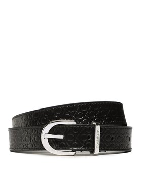 Calvin Klein Calvin Klein Dámsky opasok Ck Must Rnd Belt 25mm Embossed K60K610385 Čierna