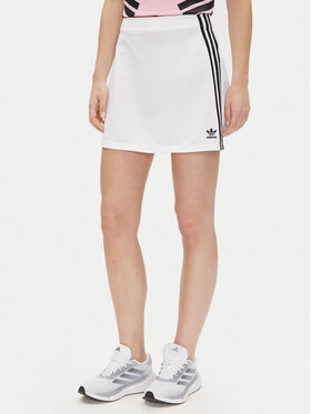 adidas adidas Fustă trapez adicolor 3-Stripes JD0284 Alb Regular Fit