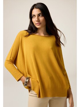 Oltre Oltre Sweter M049E002035N028 Żółty Regular Fit