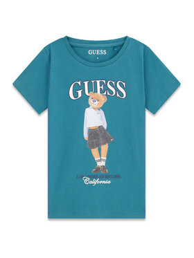 Guess Guess Тишърт J6YI08 K3710 Зелен Regular Fit