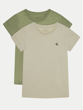 Calvin Klein Jeans Calvin Klein Jeans Komplekt kahest t-särgist IG0IG01258 Khakivärviline Slim Fit