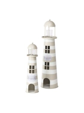 MIAhome MIAhome Zestaw 2 latarni morskich 57x15,7 cm FARO Beżowy