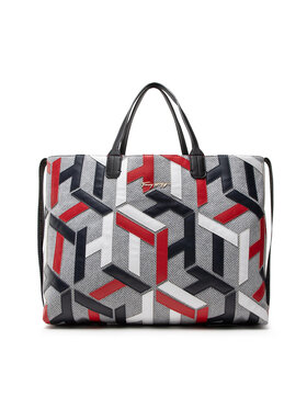 Tommy Hilfiger Tommy Hilfiger Kabelka Iconic Tommy Tote Mono Applique AW0AW11071 Modrá
