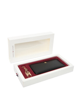 Tommy Hilfiger Tommy Hilfiger Компелкт портфейл и ключодържател Lgr Za + Charm AW0AW18040 Черен