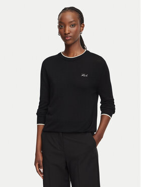 KARL LAGERFELD KARL LAGERFELD Sveter B3W18037 Čierna Regular Fit