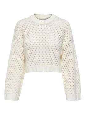 ONLY ONLY Maglione CROPPED KNIT PULLOVER 15300575 Bianco Regular Fit