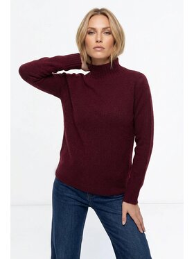 FIGL FIGL Sweter M1290 Bordowy Regular Fit
